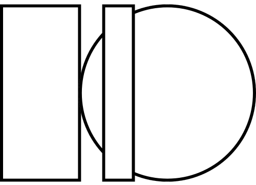 Logo Hanna Dymarczyk - minimalistyczny, geometryczny znak graficzny z literami H i D